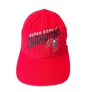 Super Bowl LV Champions Tampa Bay Buccaneers Red Adjustable Baseball Cap